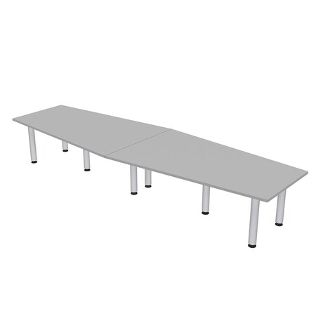 Skutchi Designs 45 in W, 144 in L, 29 in H, Engineered Wood Top, Grey HAR-HEXIR-46143PT-01